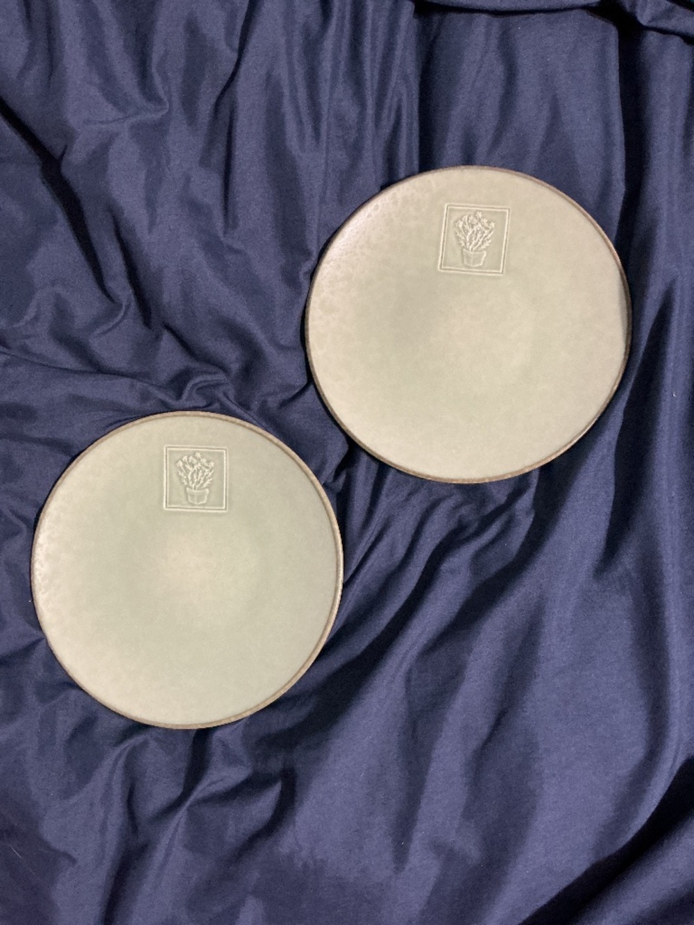 Pfaltzgraff Set of 2 Naturewood Serenity Retired Green Salad Plates 8.25" Bee